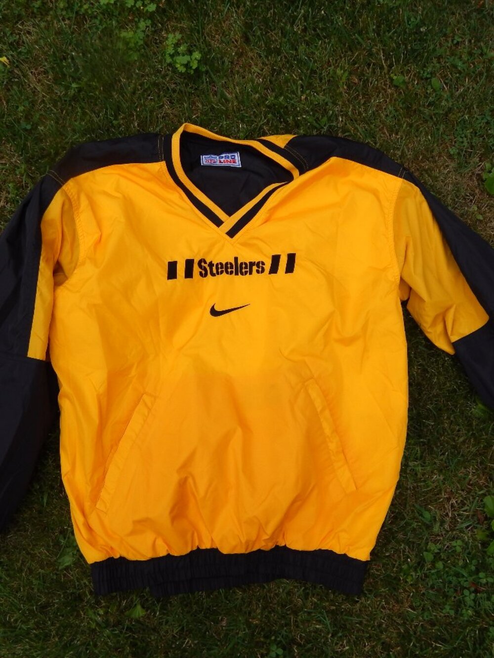 Pittsburgh Steelers Reversible Nike PRO LINE Mens Pullover Jacket Windbreaker L